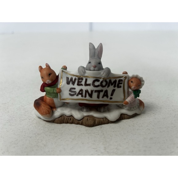 Fitz & Floyd Holiday Hamlet 1993‎ "Welcome Santa Banner" - Picture 1 of 7